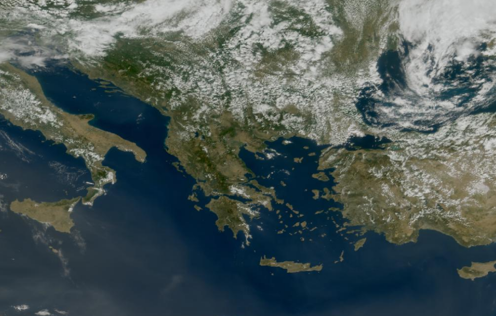 Τελευταία δορυφορική εικόνα νεφοκάλυψης