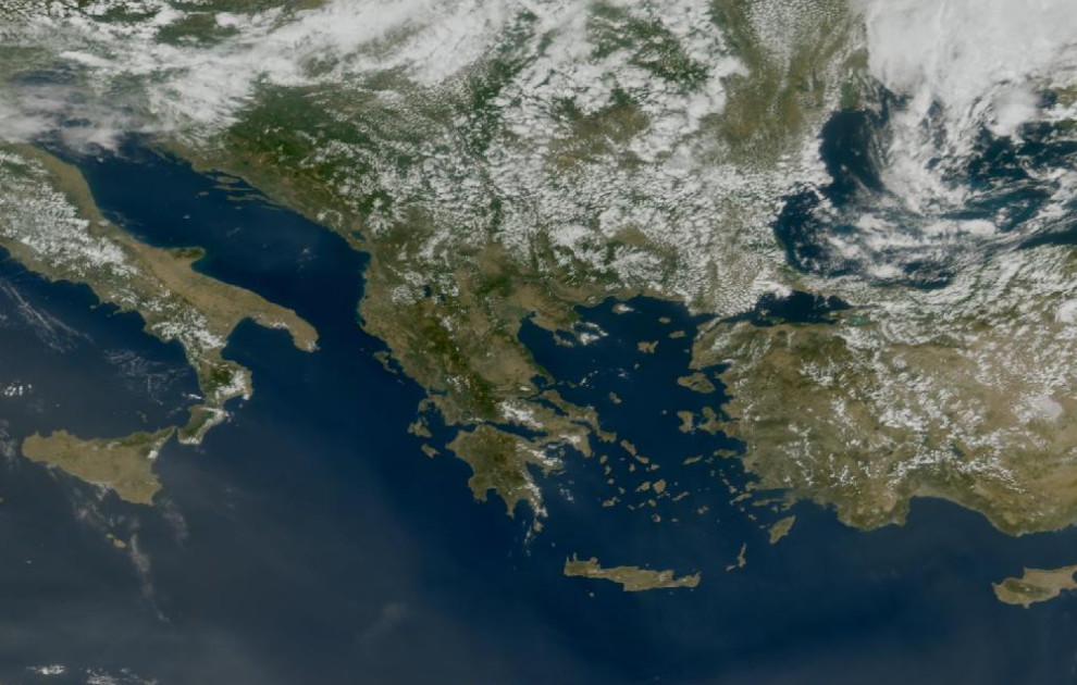 Τελευταία δορυφορική εικόνα νεφοκάλυψης