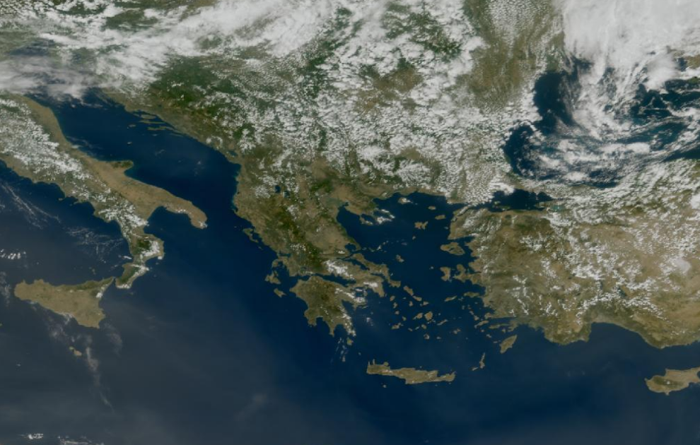 Τελευταία δορυφορική εικόνα νεφοκάλυψης
