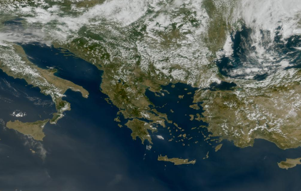 Τελευταία δορυφορική εικόνα νεφοκάλυψης