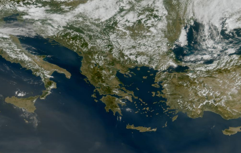 Τελευταία δορυφορική εικόνα νεφοκάλυψης
