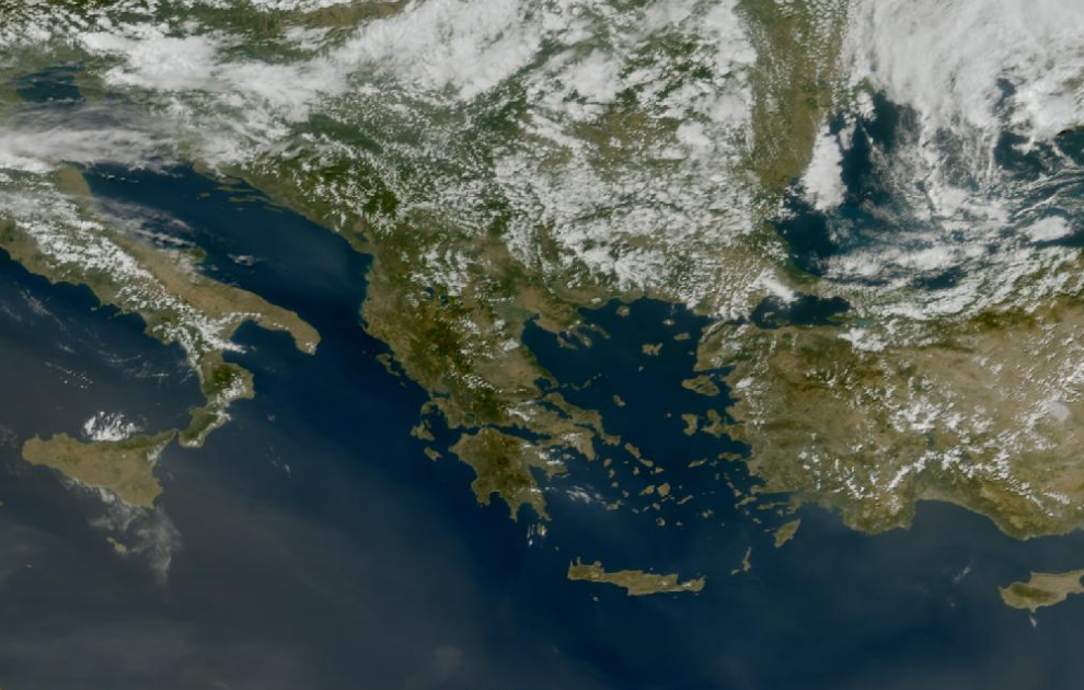 Τελευταία δορυφορική εικόνα νεφοκάλυψης