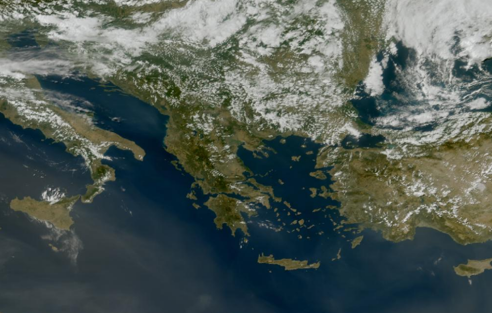 Τελευταία δορυφορική εικόνα νεφοκάλυψης
