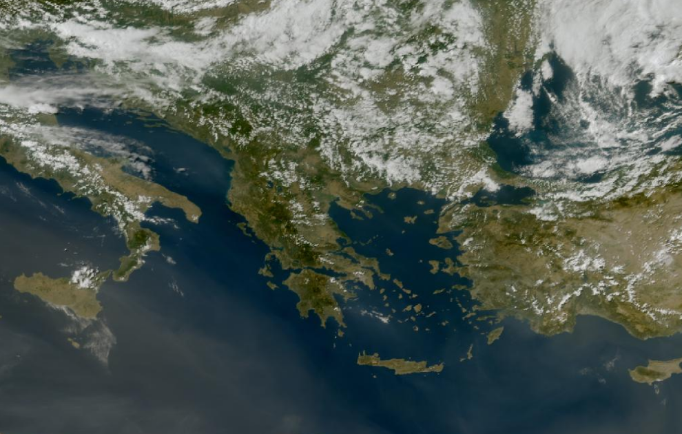 Τελευταία δορυφορική εικόνα νεφοκάλυψης