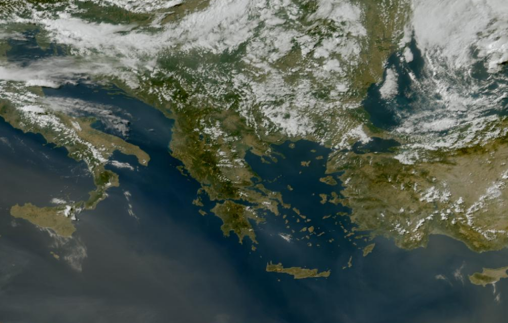 Τελευταία δορυφορική εικόνα νεφοκάλυψης