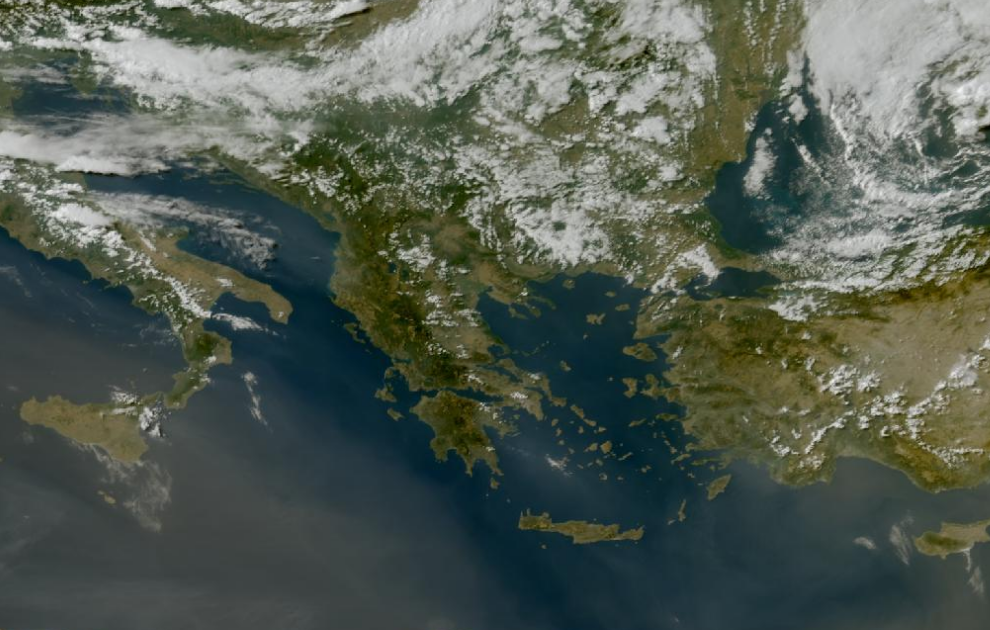Τελευταία δορυφορική εικόνα νεφοκάλυψης