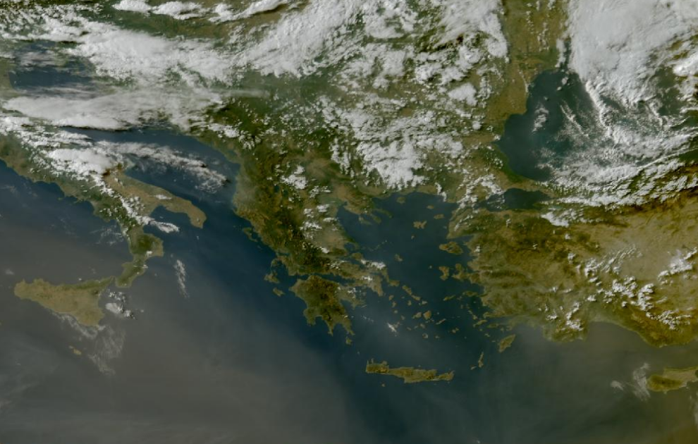 Τελευταία δορυφορική εικόνα νεφοκάλυψης