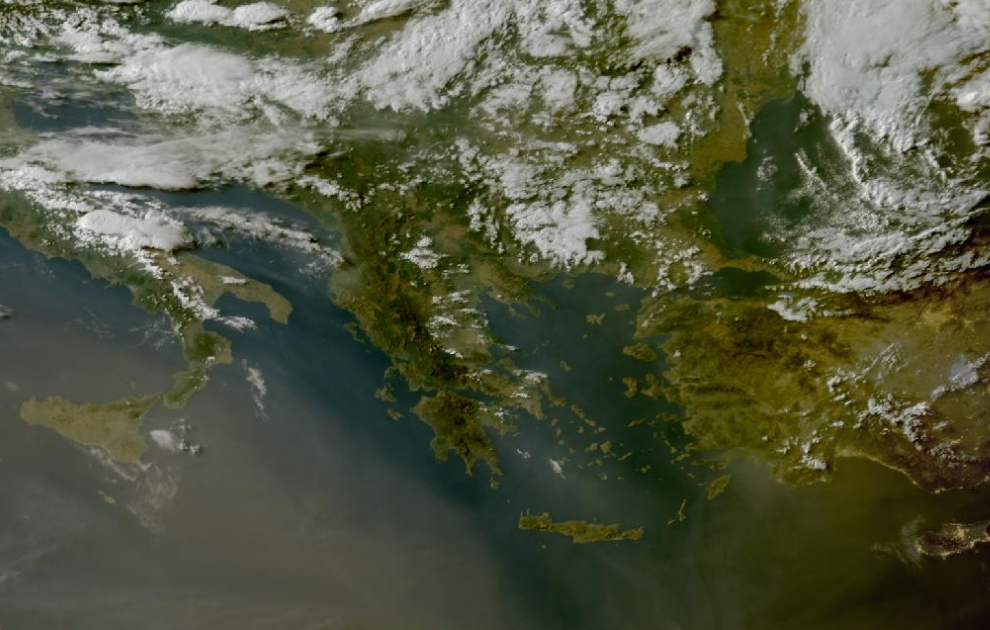 Τελευταία δορυφορική εικόνα νεφοκάλυψης