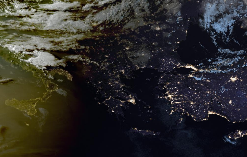 Τελευταία δορυφορική εικόνα νεφοκάλυψης