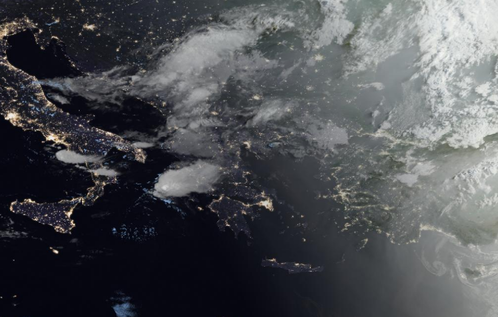 Τελευταία δορυφορική εικόνα νεφοκάλυψης