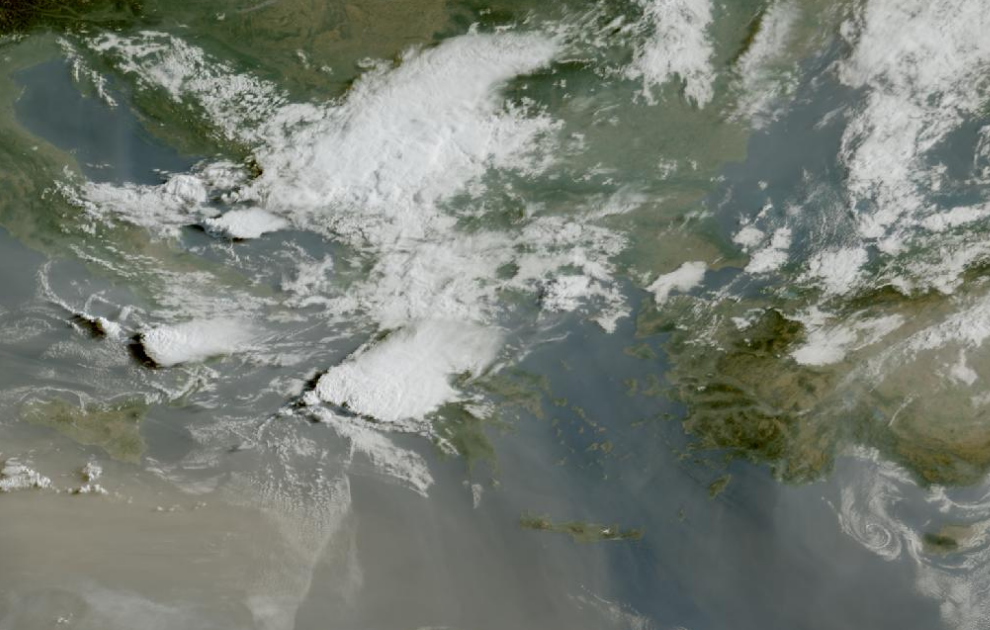 Τελευταία δορυφορική εικόνα νεφοκάλυψης