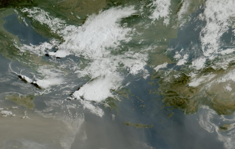 Τελευταία δορυφορική εικόνα νεφοκάλυψης
