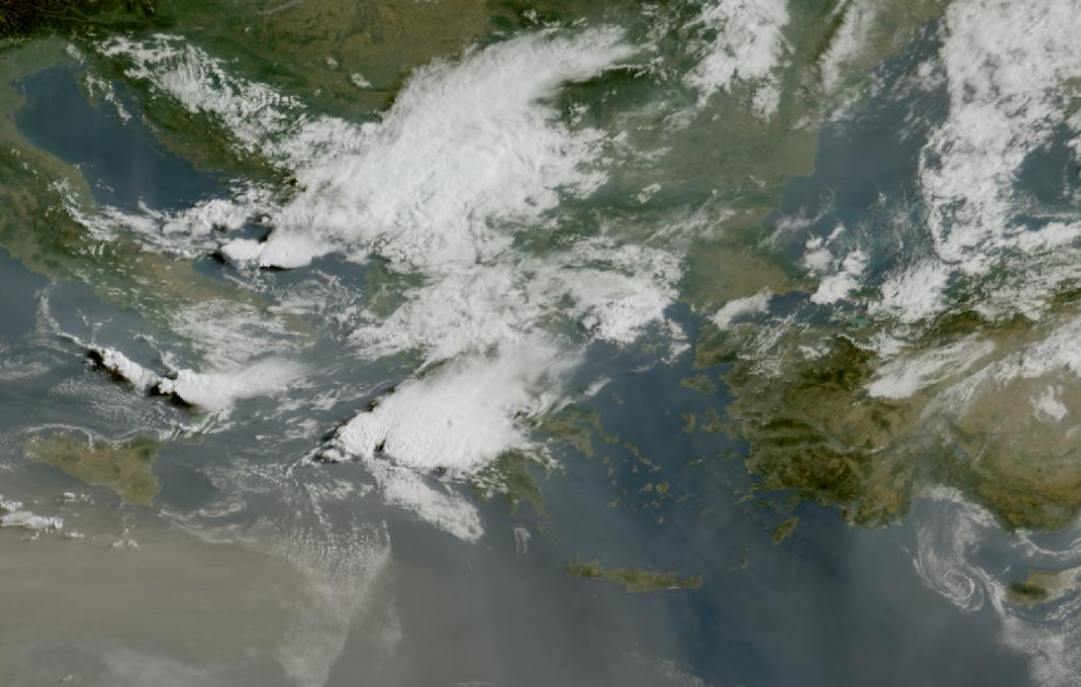 Τελευταία δορυφορική εικόνα νεφοκάλυψης