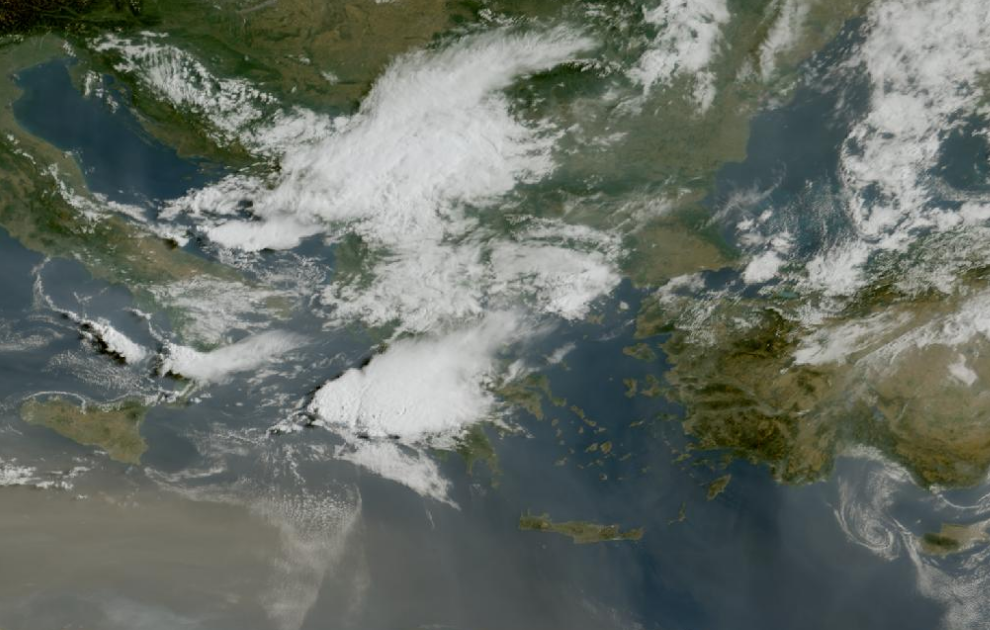 Τελευταία δορυφορική εικόνα νεφοκάλυψης