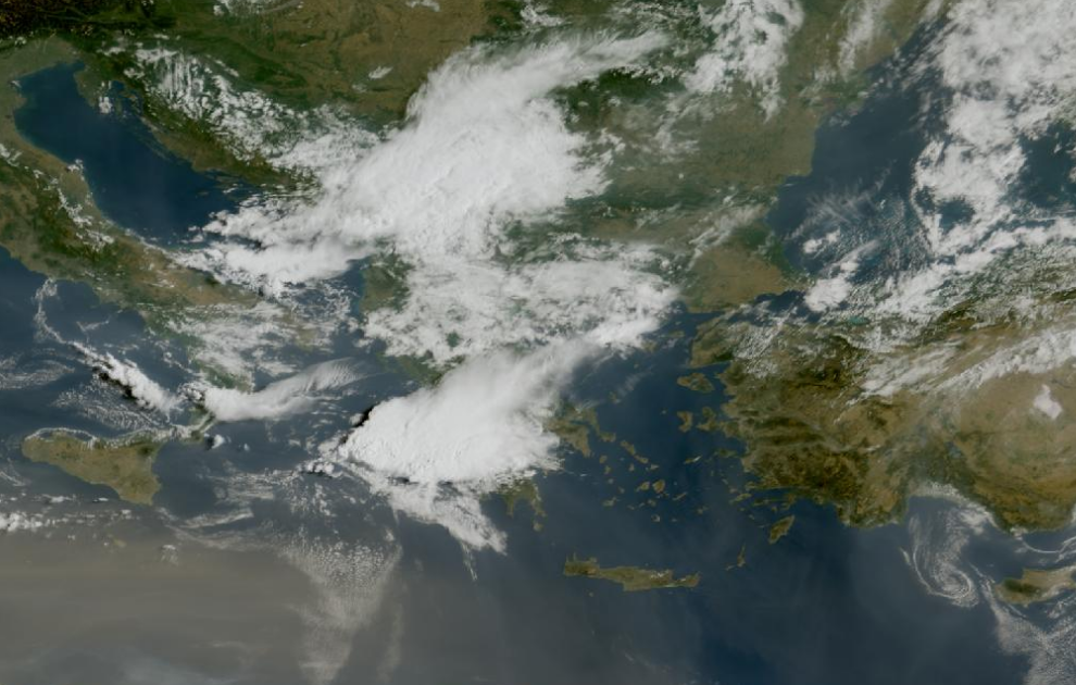 Τελευταία δορυφορική εικόνα νεφοκάλυψης