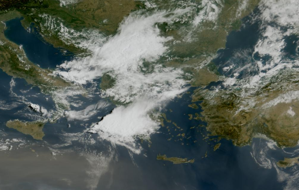 Τελευταία δορυφορική εικόνα νεφοκάλυψης