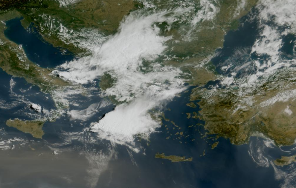 Τελευταία δορυφορική εικόνα νεφοκάλυψης