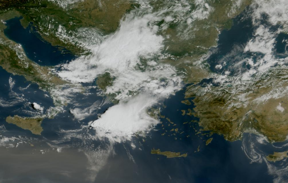Τελευταία δορυφορική εικόνα νεφοκάλυψης