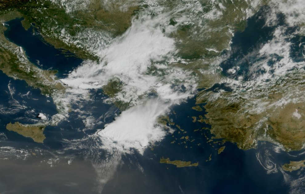 Τελευταία δορυφορική εικόνα νεφοκάλυψης