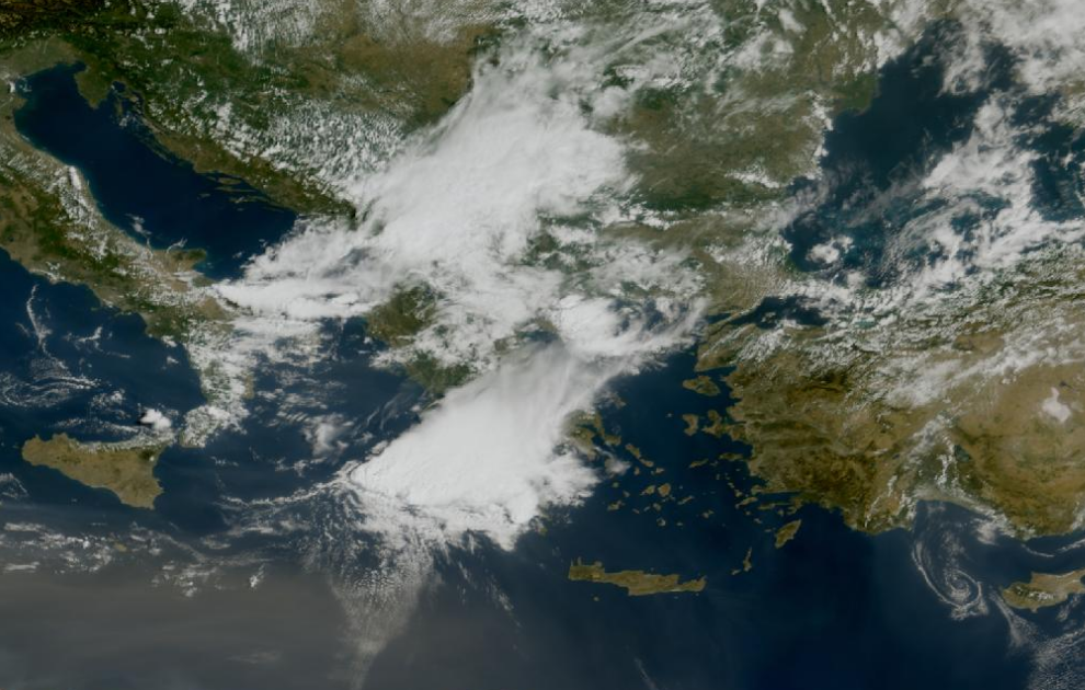 Τελευταία δορυφορική εικόνα νεφοκάλυψης