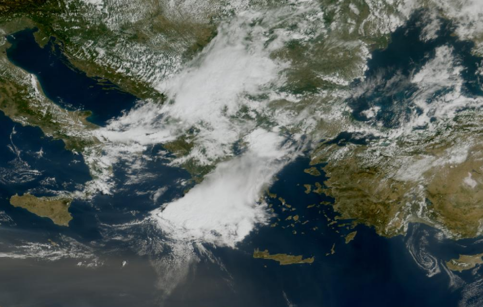 Τελευταία δορυφορική εικόνα νεφοκάλυψης