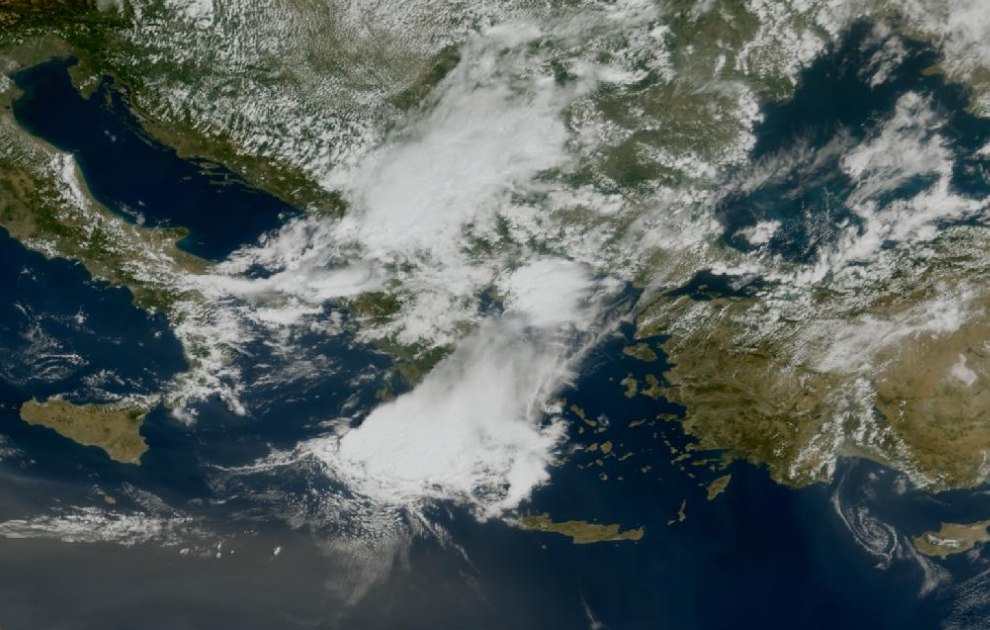 Τελευταία δορυφορική εικόνα νεφοκάλυψης
