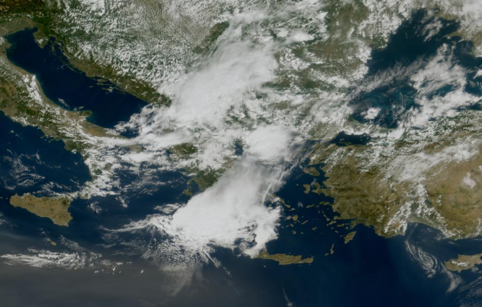 Τελευταία δορυφορική εικόνα νεφοκάλυψης