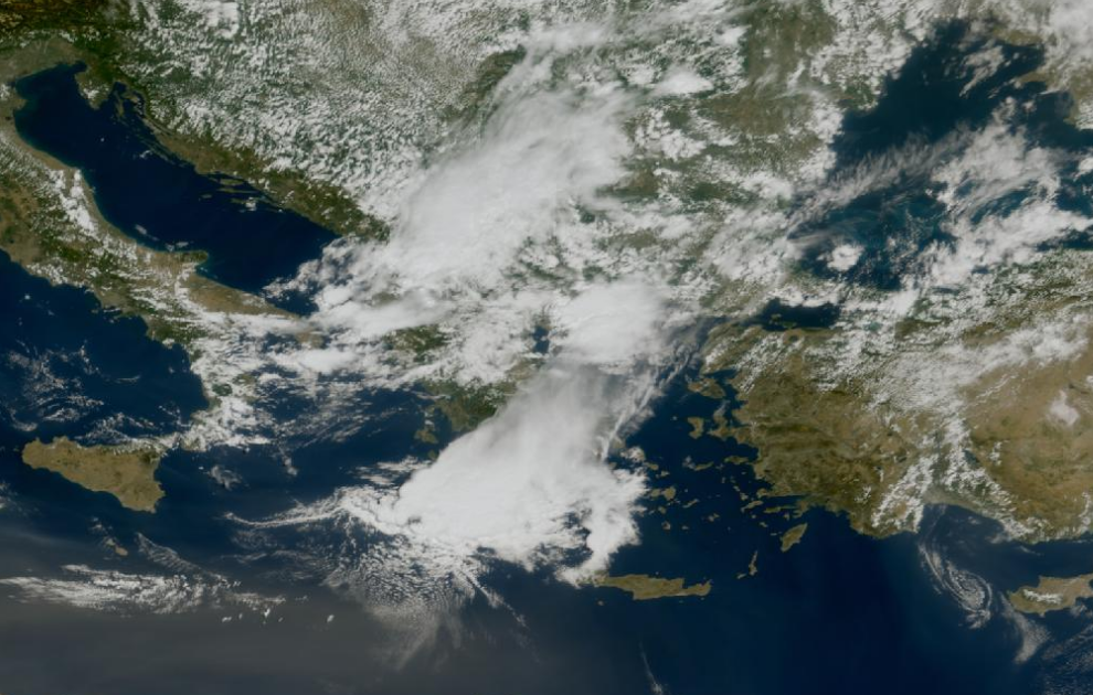 Τελευταία δορυφορική εικόνα νεφοκάλυψης