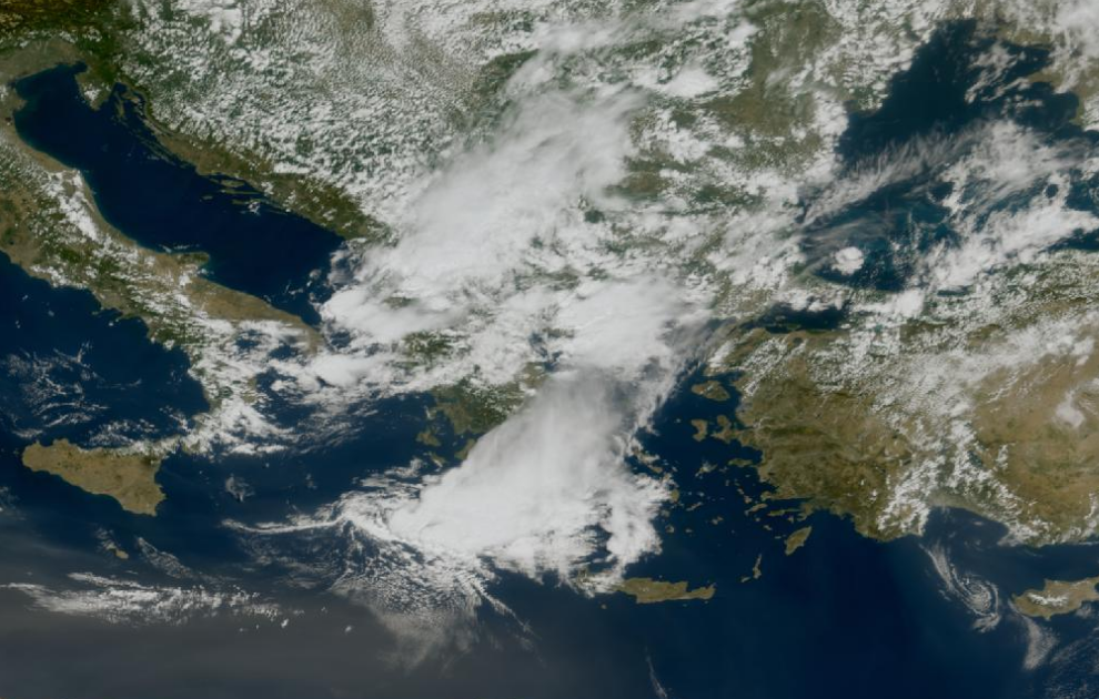 Τελευταία δορυφορική εικόνα νεφοκάλυψης