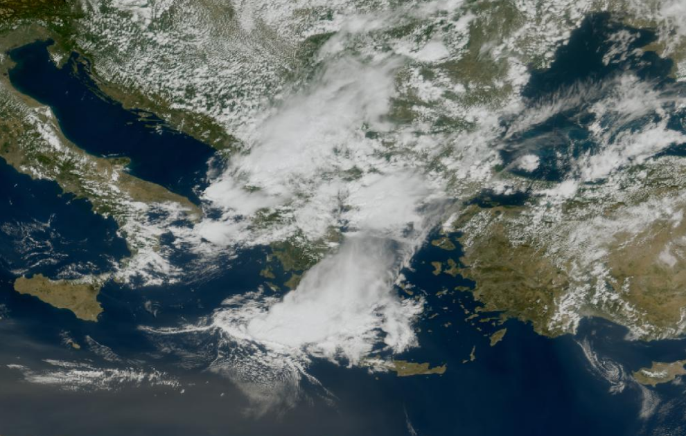 Τελευταία δορυφορική εικόνα νεφοκάλυψης
