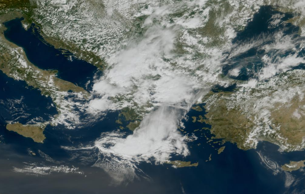 Τελευταία δορυφορική εικόνα νεφοκάλυψης