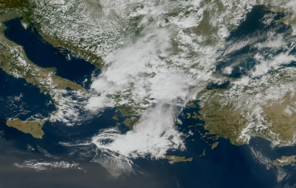 Τελευταία δορυφορική εικόνα νεφοκάλυψης