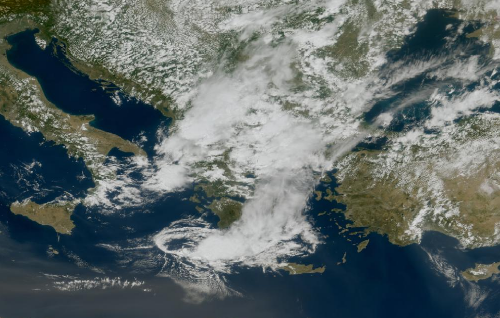 Τελευταία δορυφορική εικόνα νεφοκάλυψης