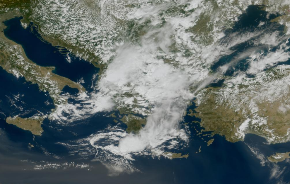 Τελευταία δορυφορική εικόνα νεφοκάλυψης