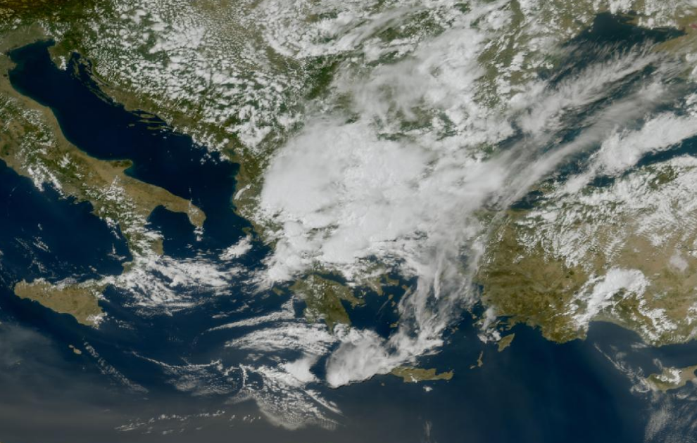 Τελευταία δορυφορική εικόνα νεφοκάλυψης