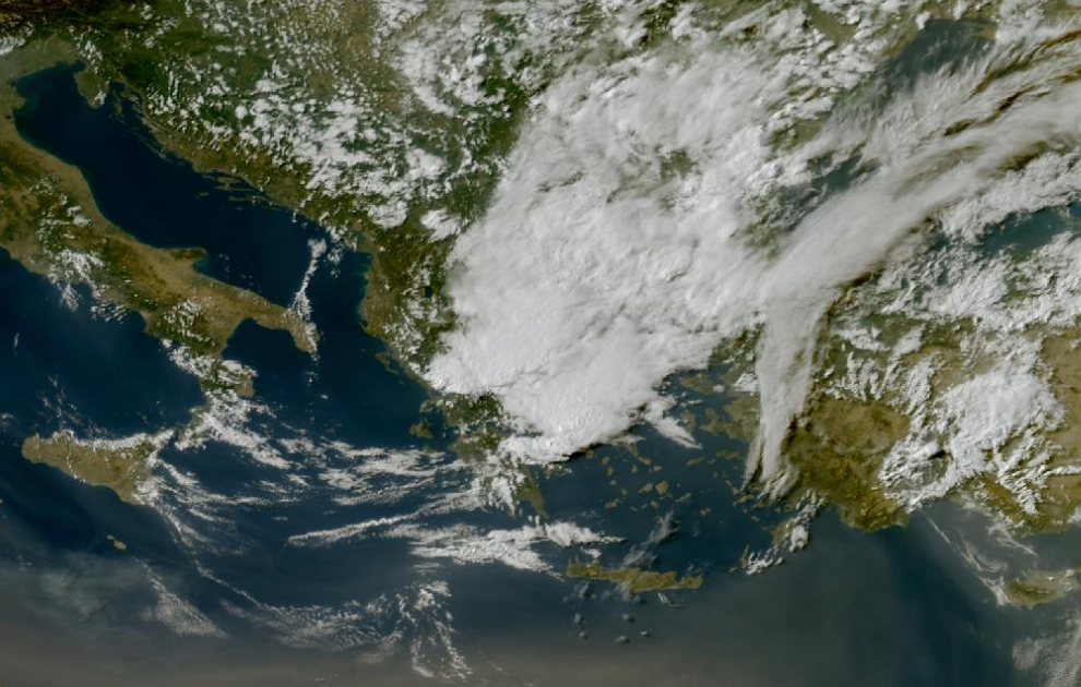 Τελευταία δορυφορική εικόνα νεφοκάλυψης