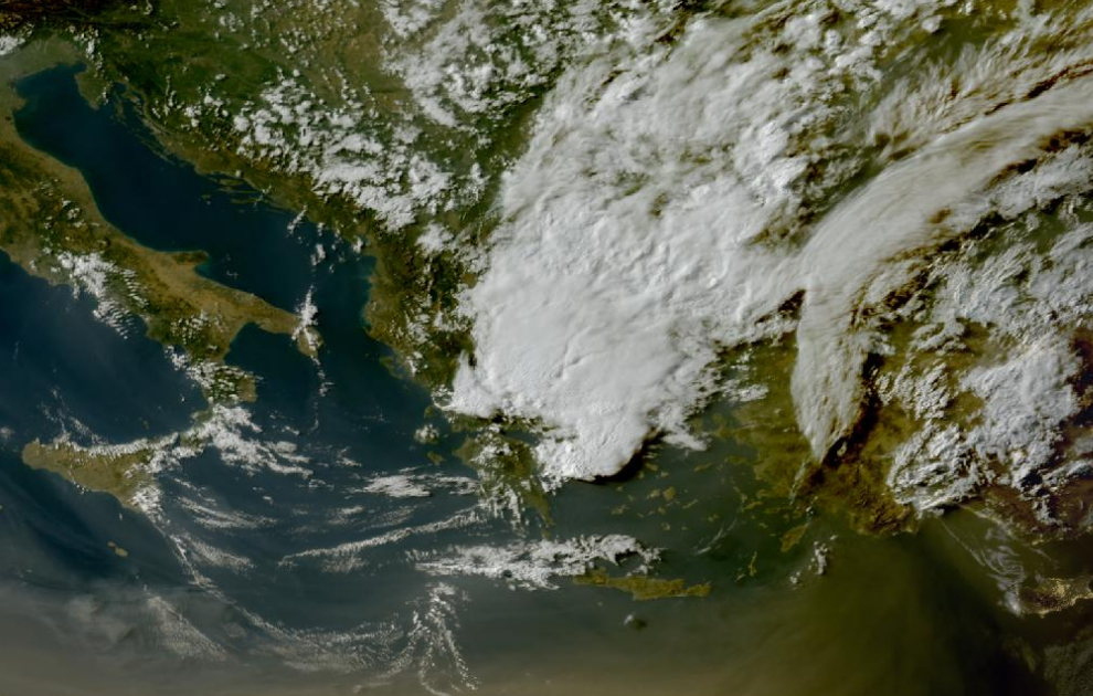 Τελευταία δορυφορική εικόνα νεφοκάλυψης