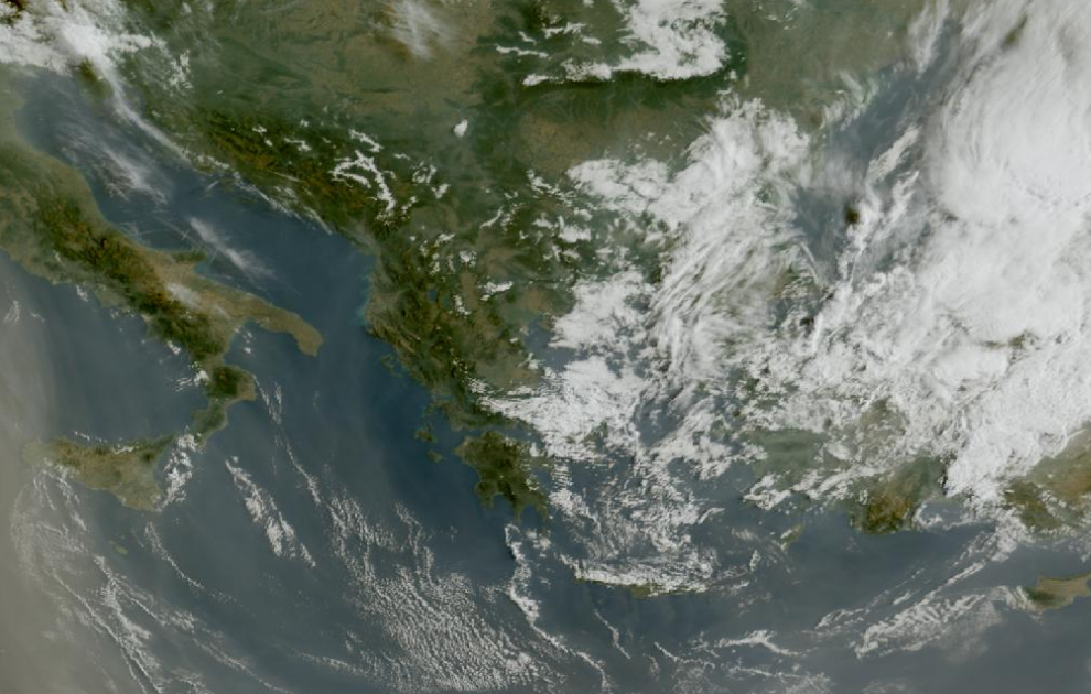 Τελευταία δορυφορική εικόνα νεφοκάλυψης