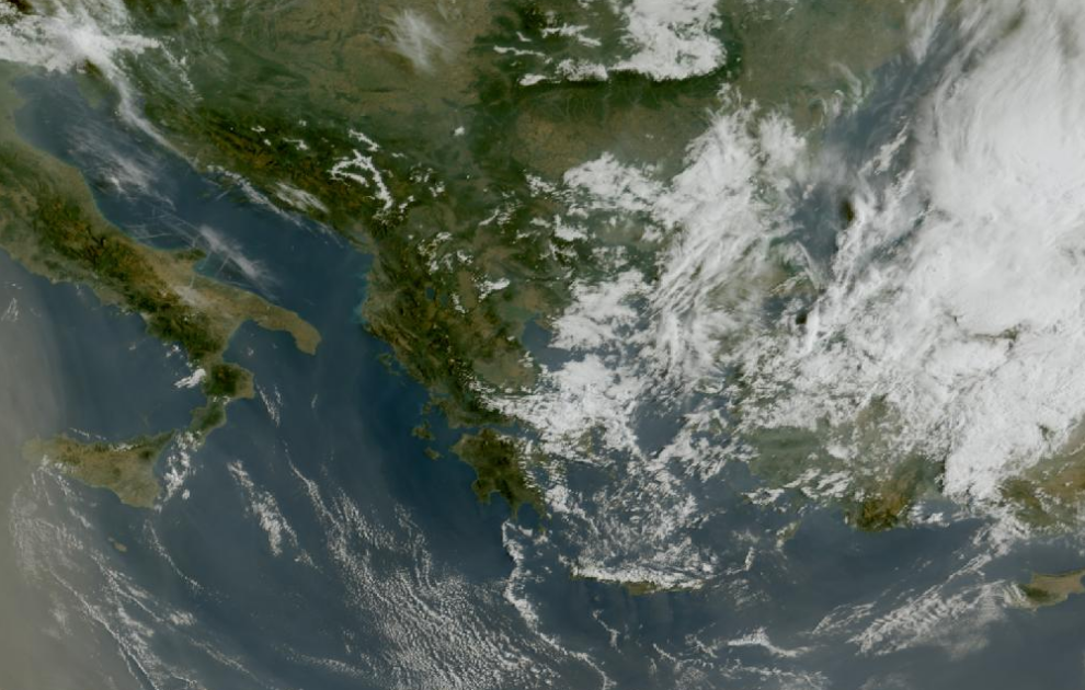 Τελευταία δορυφορική εικόνα νεφοκάλυψης
