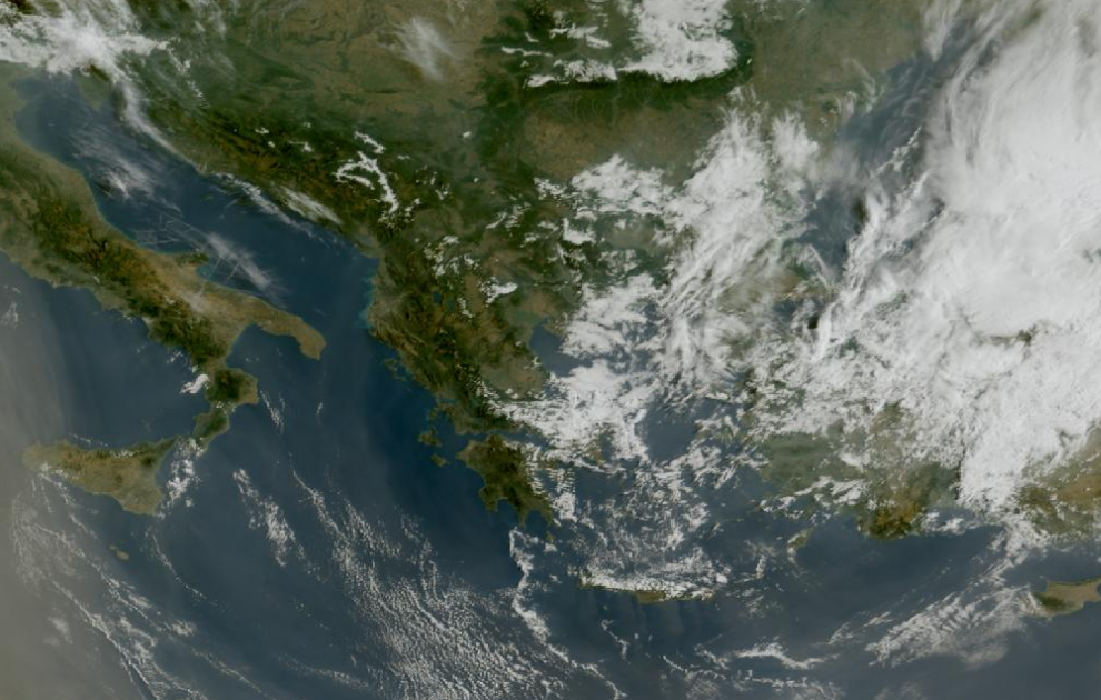 Τελευταία δορυφορική εικόνα νεφοκάλυψης
