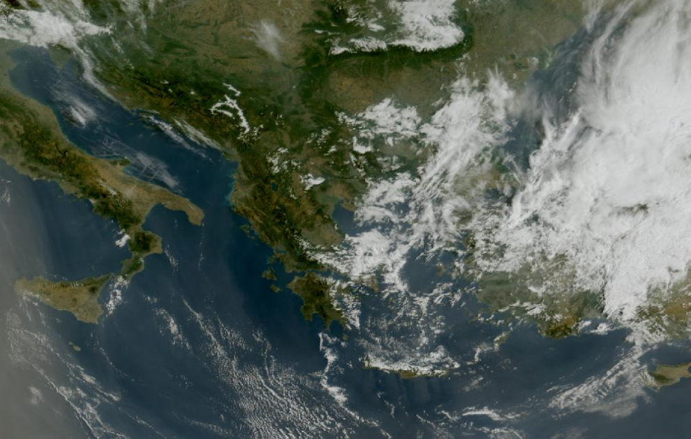 Τελευταία δορυφορική εικόνα νεφοκάλυψης