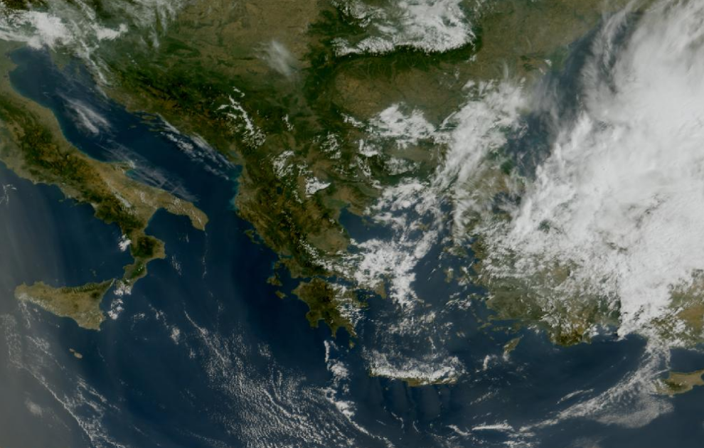 Τελευταία δορυφορική εικόνα νεφοκάλυψης