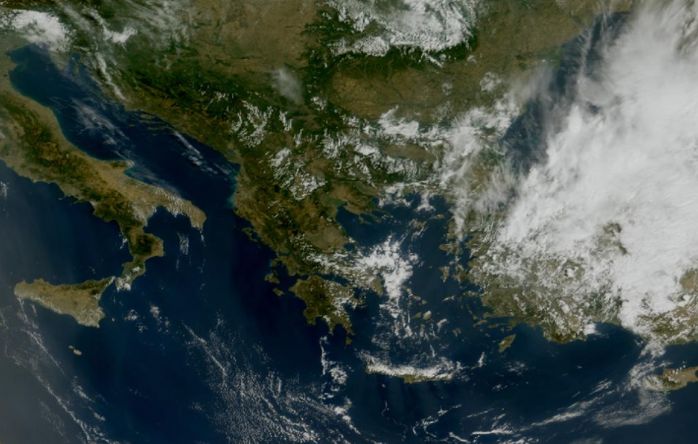 Τελευταία δορυφορική εικόνα νεφοκάλυψης