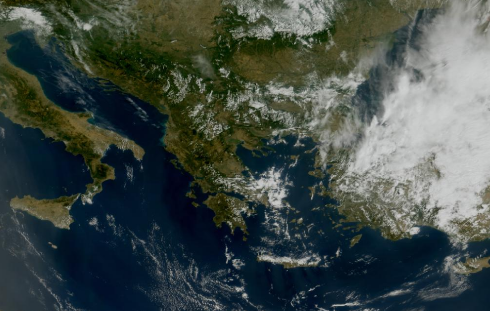 Τελευταία δορυφορική εικόνα νεφοκάλυψης