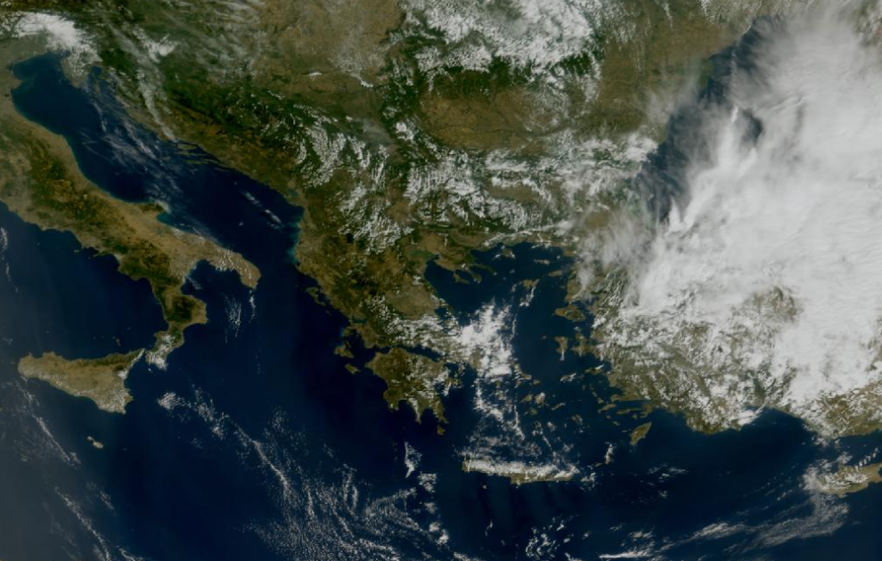 Τελευταία δορυφορική εικόνα νεφοκάλυψης