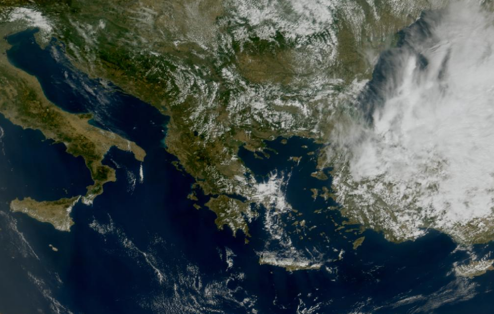 Τελευταία δορυφορική εικόνα νεφοκάλυψης