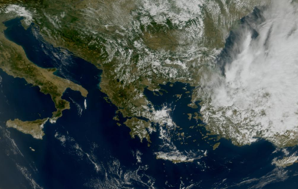 Τελευταία δορυφορική εικόνα νεφοκάλυψης