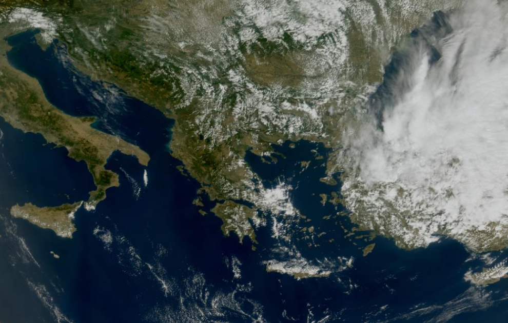 Τελευταία δορυφορική εικόνα νεφοκάλυψης