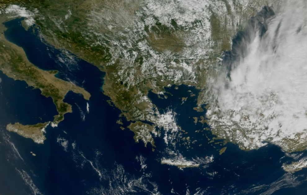 Τελευταία δορυφορική εικόνα νεφοκάλυψης