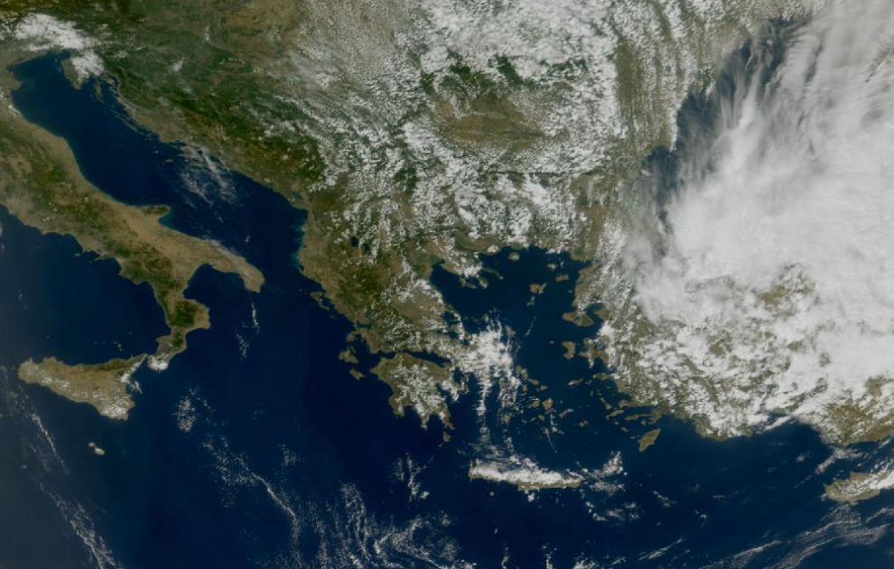 Τελευταία δορυφορική εικόνα νεφοκάλυψης